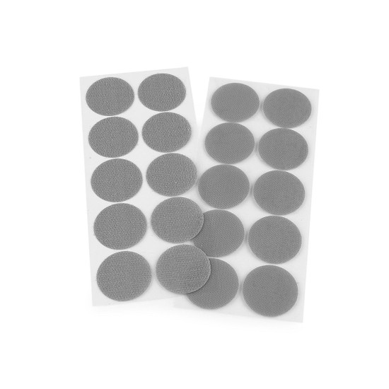 Hook and loop self adhesive circles dots ø35 mm - White (1 Card)