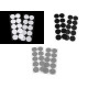Hook and loop self adhesive circles dots ø35 mm - White (1 Card)