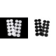 Hook and loop self adhesive circles dots ø35 mm - White (1 Card)