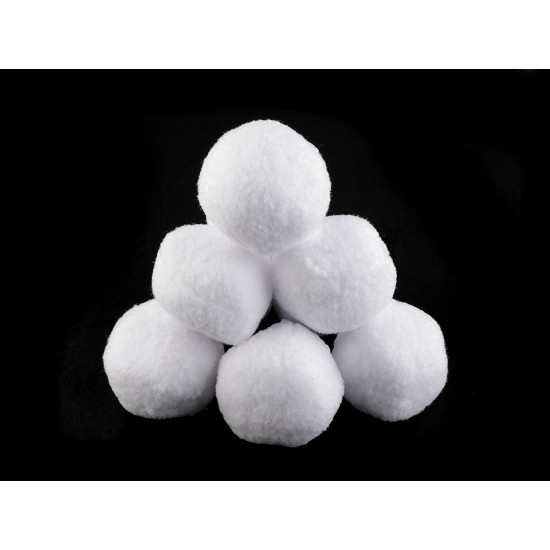 Kule z waty / kule śnieżne / pompon ø4,5 cm - Śnieżnobiały (100 Sztuki) Kule z waty / kule śnieżne / pompon ø4,5 cm - Śnieżnobiały (100 Sztuki)