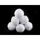 Kule z waty / kule śnieżne / pompon ø4,5 cm - Śnieżnobiały (100 Sztuki) Kule z waty / kule śnieżne / pompon ø4,5 cm - Śnieżnobiały (100 Sztuki)