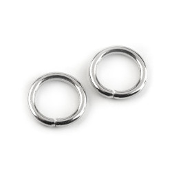 Kółko metalowe ø12 mm - Nikiel (100 Sztuki)