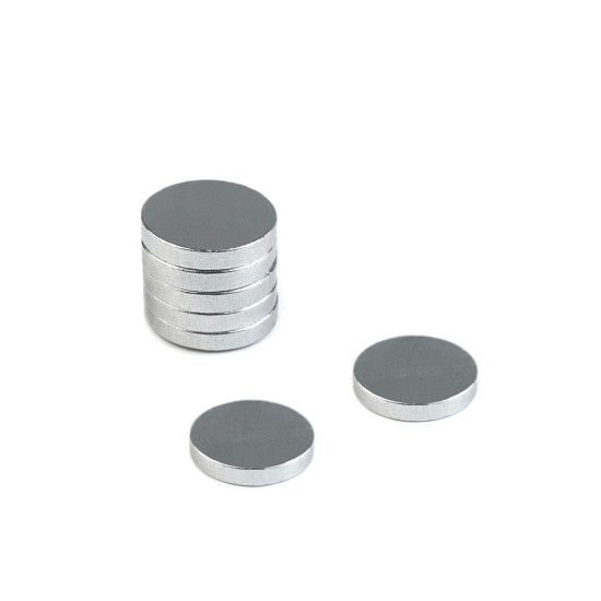 Aimant, ø 10 mm - Nickel (5 Pièces)