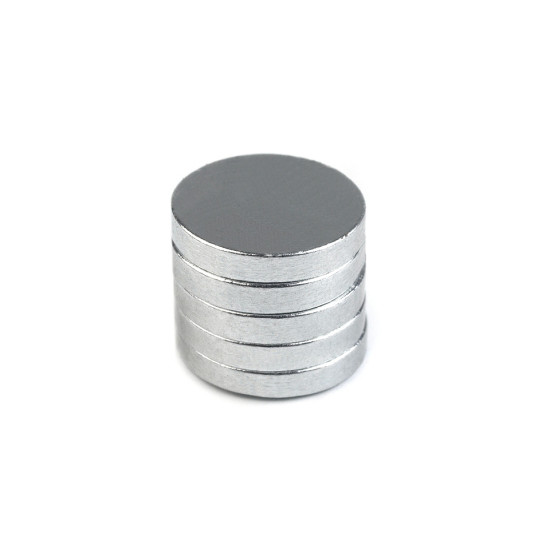 Aimant, ø 10 mm - Nickel (5 Pièces)