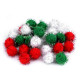 Pompon z lureksem ø20 mm - White (1000 Sztuki)