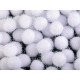 Pompon z lureksem ø20 mm - White (1000 Sztuki)