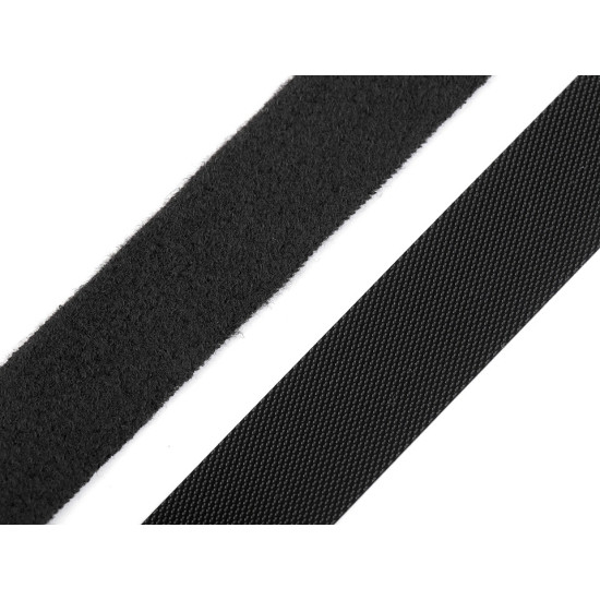 Taśma rzep komplet (haczyk+pętelka) niskoprofilowa szerokość 20mm miękka - Czarny (5 Metry) Taśma rzep komplet (haczyk+pętelka) niskoprofilowa szerokość 20mm miękka - Czarny (5 Metry)