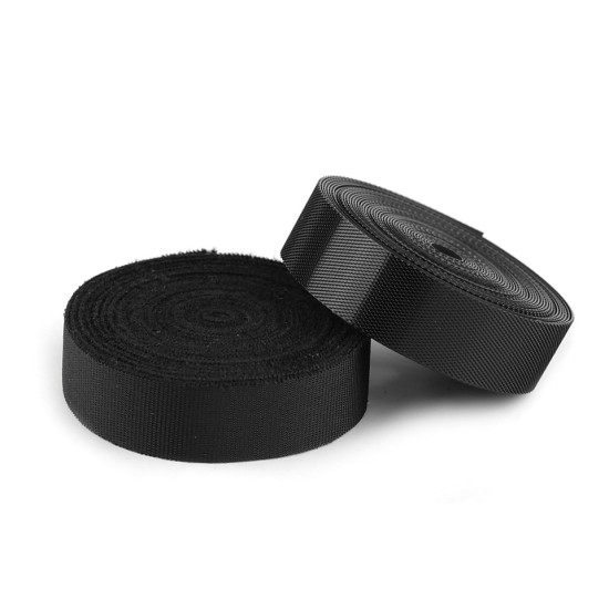 Taśma rzep komplet (haczyk+pętelka) niskoprofilowa szerokość 20mm miękka - Czarny (5 Metry) Taśma rzep komplet (haczyk+pętelka) niskoprofilowa szerokość 20mm miękka - Czarny (5 Metry)