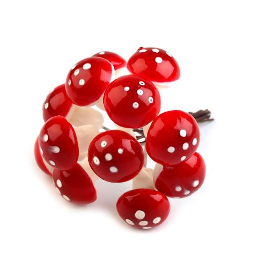 Artificial toadstool picks - Red (72 Pieces) Artificial toadstool picks - Red (72 Pieces)