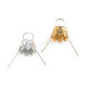Christmas ball bauble ornament cap with spring wire hangers - Silver (10 Pieces) Christmas ball bauble ornament cap with spring wire hangers - Silver (10 Pieces)