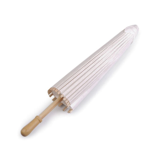 Natural white paper parasol, bamboo handle ø38.5 cm - White natural (1 Piece) Natural white paper parasol, bamboo handle ø38.5 cm - White natural (1 Piece)