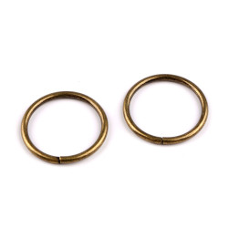 Anello / o-ring, dimensioni: ø 25 mm - Ottone d'epoca (10 Pezzi)