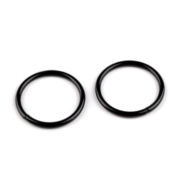 Anello / o-ring, dimensioni: ø 25 mm - Vernice nera (10 Pezzi)