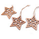 Adorno de madera para colgar, estrella - Marrón natural (9 Piezas) Adorno de madera para colgar, estrella - Marrón natural (9 Piezas)