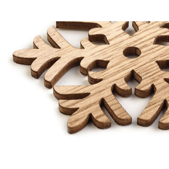 Adorno de madera para colgar, estrella - Marrón natural (9 Piezas) Adorno de madera para colgar, estrella - Marrón natural (9 Piezas)