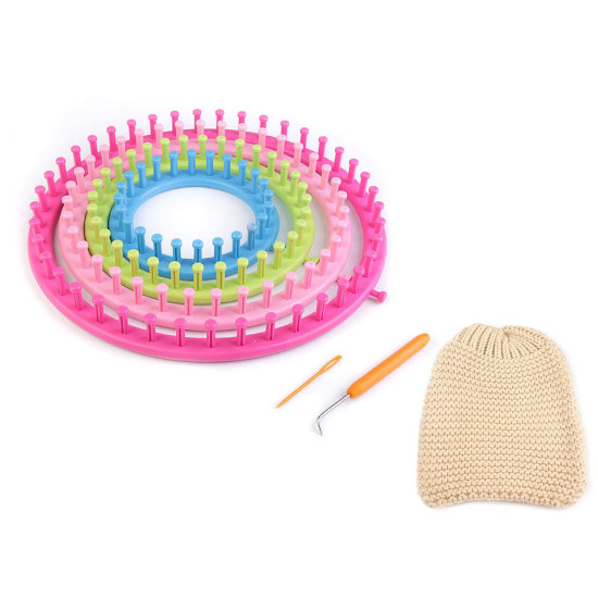 Knitting loom set for shawls, snoods, hats - As pictured (1 Set) Knitting loom set for shawls, snoods, hats - As pictured (1 Set)