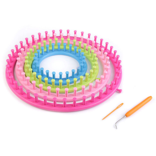 Knitting loom set for shawls, snoods, hats - As pictured (1 Set) Knitting loom set for shawls, snoods, hats - As pictured (1 Set)