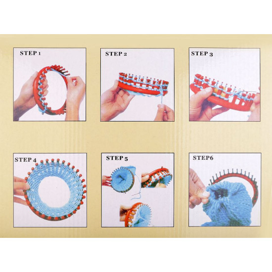 Knitting loom set for shawls, snoods, hats - As pictured (1 Set) Knitting loom set for shawls, snoods, hats - As pictured (1 Set)