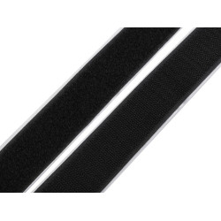 Taśma rzep samoprzylepna haczyk+pętelka szerokość 30 mm - Czarny (1 Metr)