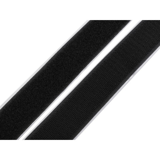 Taśma rzep samoprzylepna haczyk+pętelka szerokość 30 mm - Czarny (25 Metry) Taśma rzep samoprzylepna haczyk+pętelka szerokość 30 mm - Czarny (25 Metry)