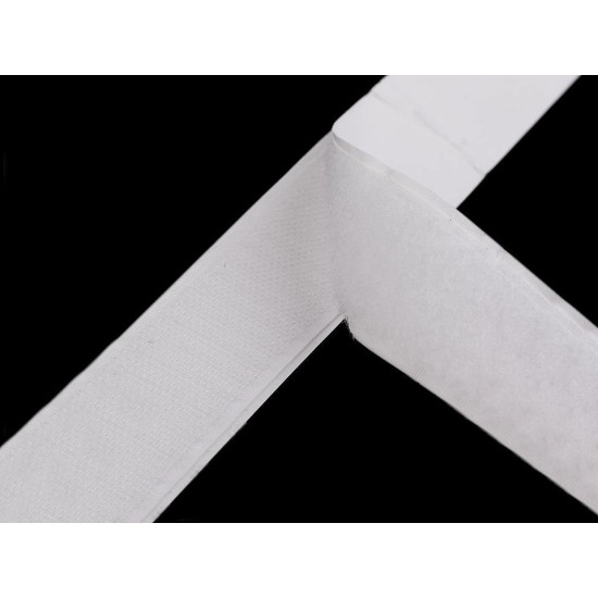 Taśma rzep samoprzylepna komplet (haczyk+pętelka) szerokość 30 mm - White (25 Metry) Taśma rzep samoprzylepna komplet (haczyk+pętelka) szerokość 30 mm - White (25 Metry)