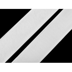 Taśma rzep samoprzylepna komplet (haczyk+pętelka) szerokość 30 mm - White (1 Metr)