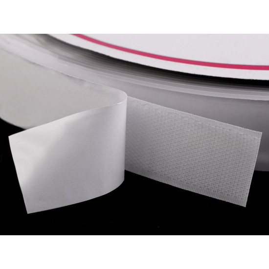 Taśma rzep samoprzylepna komplet (haczyk+pętelka) szerokość 30 mm - White (25 Metry) Taśma rzep samoprzylepna komplet (haczyk+pętelka) szerokość 30 mm - White (25 Metry)