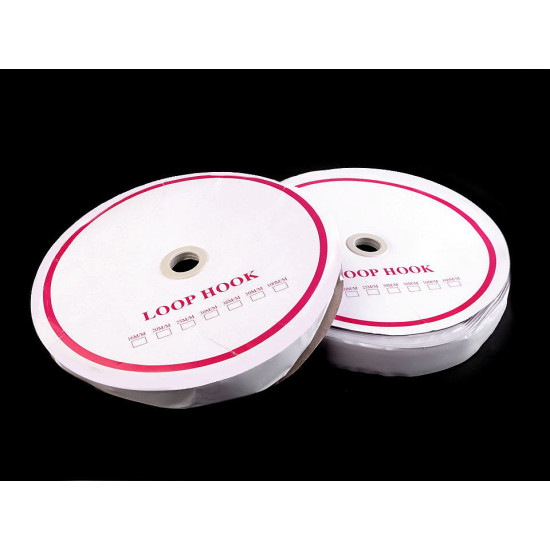 Taśma rzep samoprzylepna komplet (haczyk+pętelka) szerokość 30 mm - White (25 Metry) Taśma rzep samoprzylepna komplet (haczyk+pętelka) szerokość 30 mm - White (25 Metry)