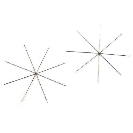 Gwiazda / śnieżynka druciana baza do nawlekania koralików ø9 cm - Platyna (50 Sztuki) Gwiazda / śnieżynka druciana baza do nawlekania koralików ø9 cm - Platyna (50 Sztuki)