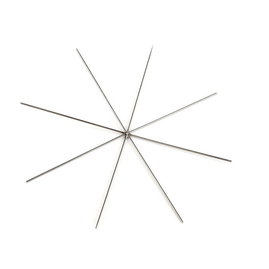 Gwiazda / śnieżynka druciana baza do nawlekania koralików ø9 cm - Platyna (50 Sztuki) Gwiazda / śnieżynka druciana baza do nawlekania koralików ø9 cm - Platyna (50 Sztuki)