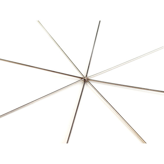 Gwiazda / śnieżynka druciana baza do nawlekania koralików ø9 cm - Platyna (50 Sztuki) Gwiazda / śnieżynka druciana baza do nawlekania koralików ø9 cm - Platyna (50 Sztuki)