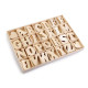 Self-adhesive wood letters in a storage box - Natural light (1 Box) Self-adhesive wood letters in a storage box - Natural light (1 Box)