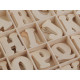 Self-adhesive wood letters in a storage box - Natural light (1 Box) Self-adhesive wood letters in a storage box - Natural light (1 Box)