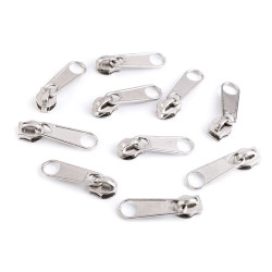 Glissière de fermeture éclair en nylon, no 5, bx - Nickel (10 Pièces)