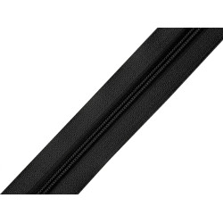 Cremallera continua de nailon del n.º 3 para cursores tipo bx - Negro (200 Metros)