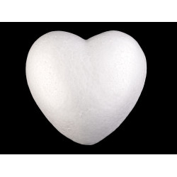 Serce styropianowe ø15 cm - White (1 Sztuka)