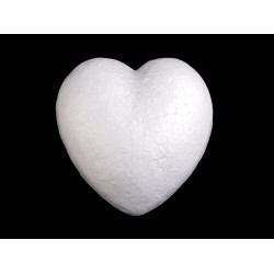 Serce styropianowe ø8 cm - White (100 Sztuki)