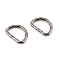 Półkółko szerokość 20 mm - Czarny nikiel (10 Sztuki)