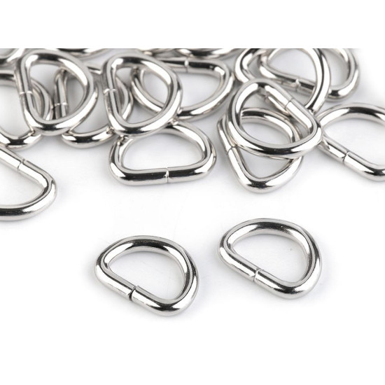 D-ring width 15 mm - Black nickel (100 Pieces)