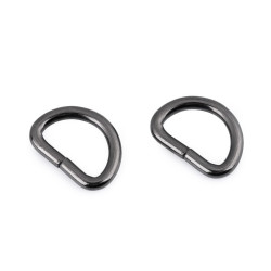 D-ring width 15 mm - Black nickel (10 Pieces)