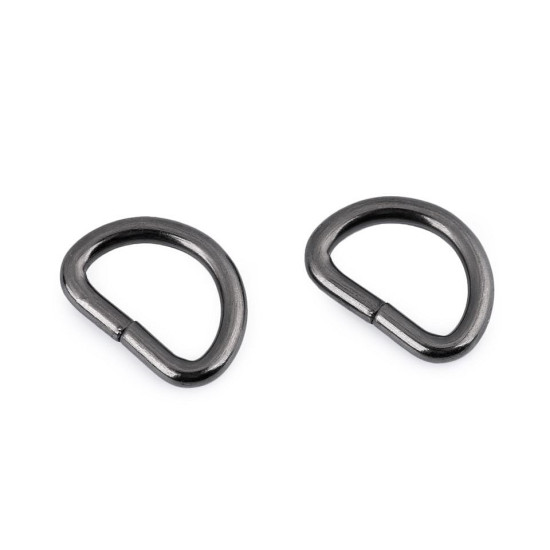 D-ring width 15 mm - Black nickel (100 Pieces)