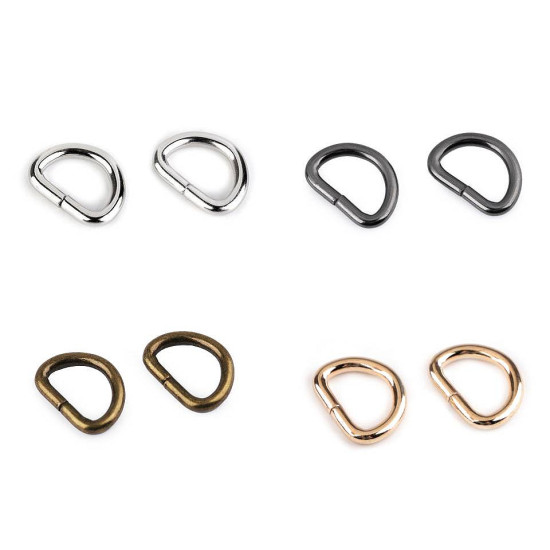 D-ring width 15 mm - Black nickel (100 Pieces)