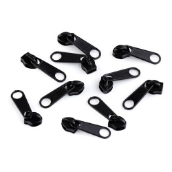 Glissière de fermeture éclair en nylon, no 5 - Noir (10 Pièces)
