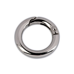 Karabińczyk okrągły / kółko na klucze ø18 mm - Nikiel (1 Sztuka)