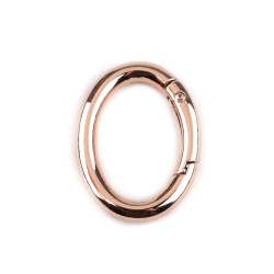 Design karabiner ellipse für handtaschen / schlüssel - Rosagold (1 Stück)