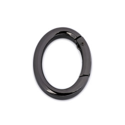 Design karabiner ellipse für handtaschen / schlüssel - Nickel schwarz (1 Stück)