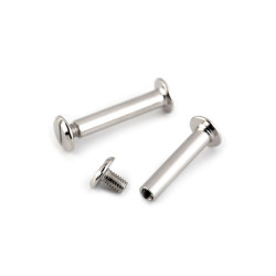 Binding screw posts 12; 16; 20 and 25 mm - Nickel (10 Pairs)