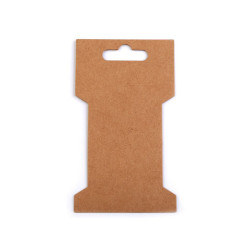 Karta papierowa natural 6,6x11,5 cm z wycięciem - Naturalny brąz (20 Sztuki)