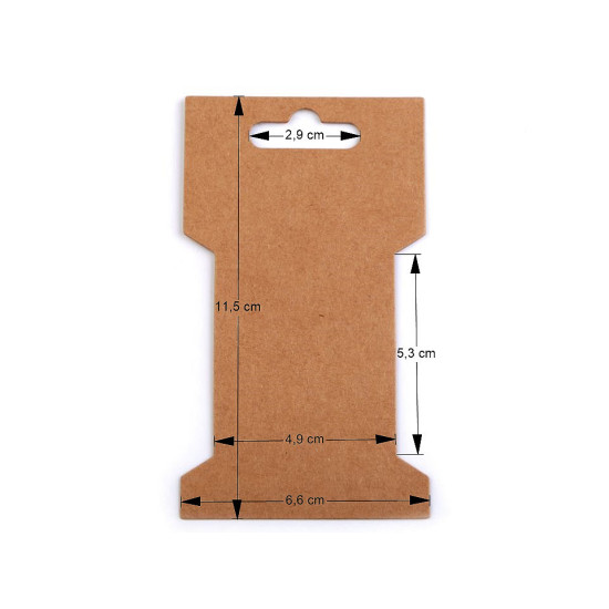 Karta papierowa natural 6,6x11,5 cm z wycięciem - Naturalny brąz (20 Sztuki) Karta papierowa natural 6,6x11,5 cm z wycięciem - Naturalny brąz (20 Sztuki)