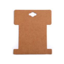 Karta papierowa natural 8,6x10,2 cm z wycięciem - Naturalny brąz (100 Sztuki)